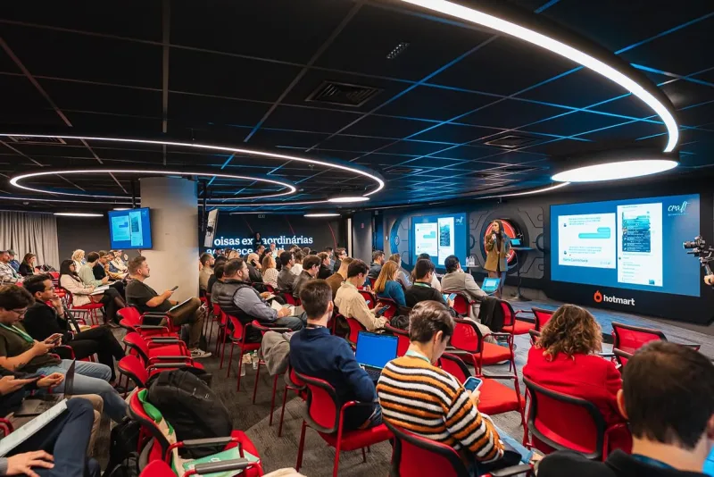 Plateia em encontro presencial da Craft